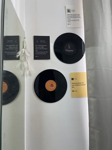 Customer photo review of CUSTOM VINYL RECORDS - WALL DECOR