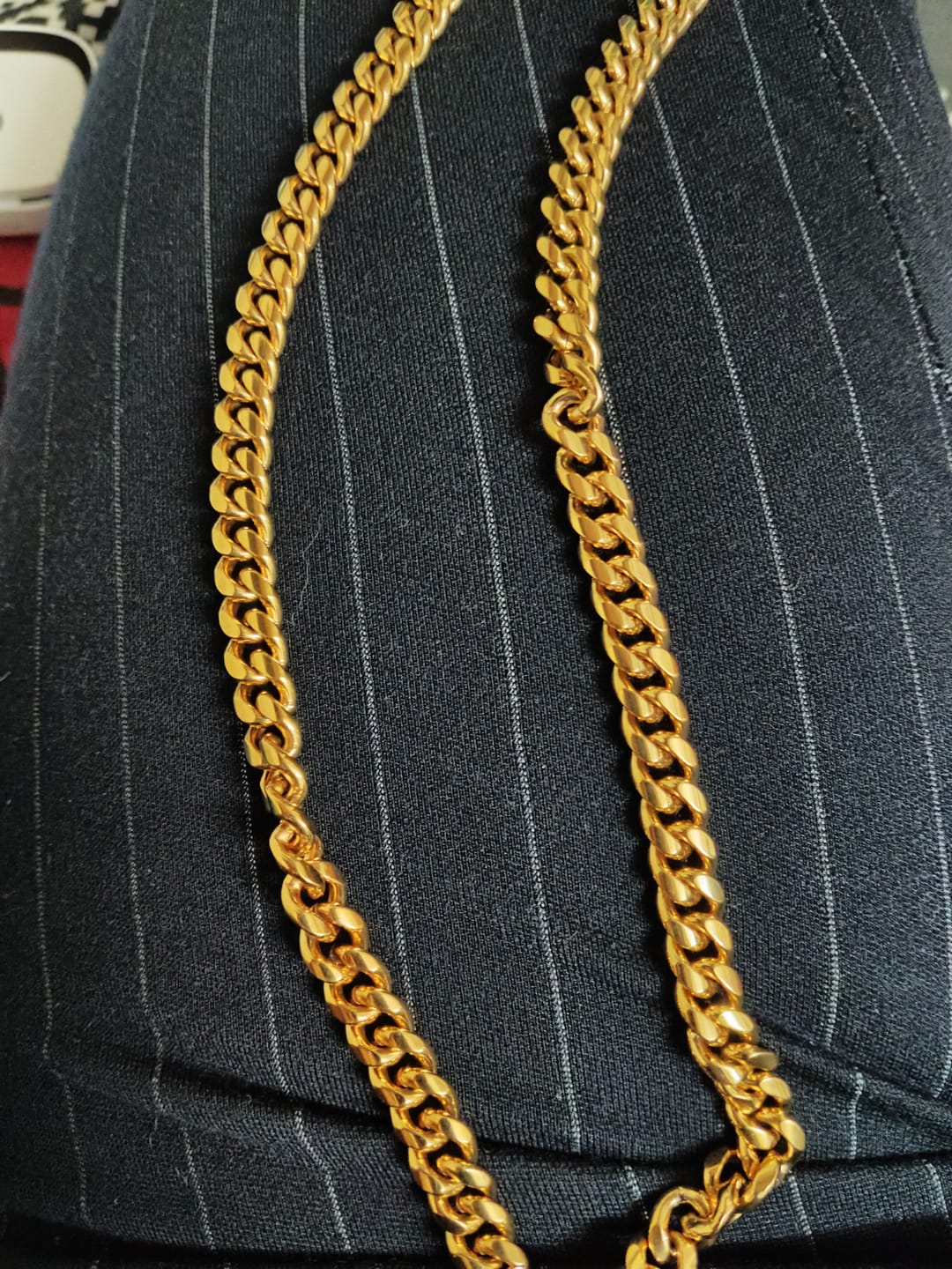 Customer photo review of Chunky Cuban Chain Necklace