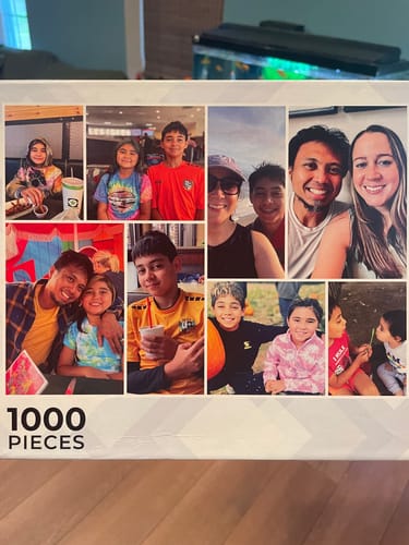 Customer photo review of 1000 Piece Photo Collage Puzzle: Collage Puzzles from Photos