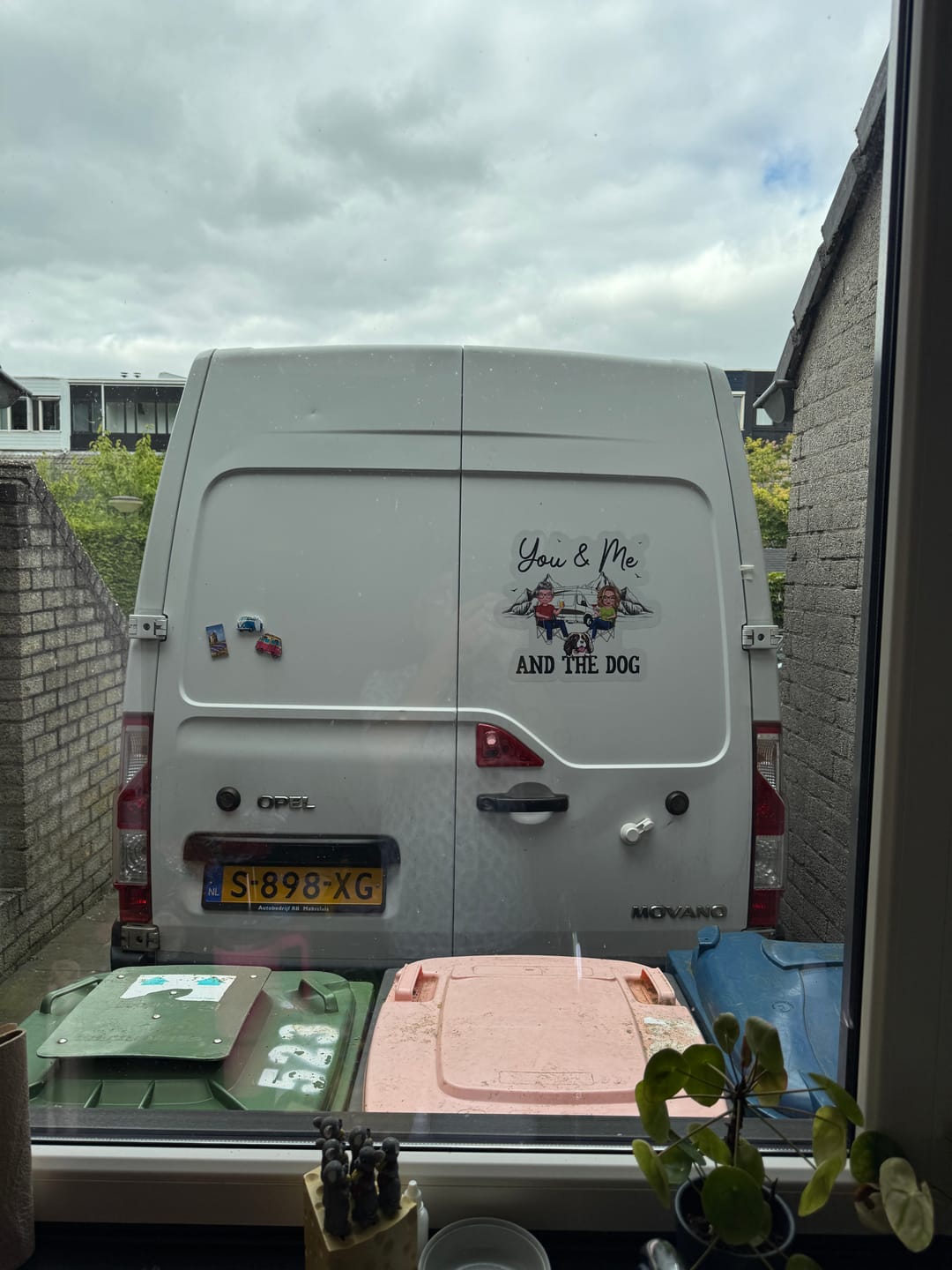 Customer photo review of You Me & The Dogs Camping Couple Personalized RV Decal
