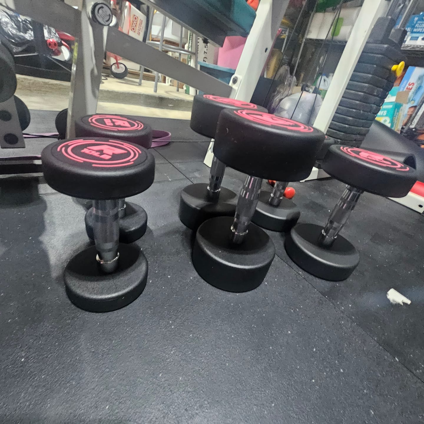 Customer photo review of RitFit Pink PVC-Coated Round Dumbbells in Pairs