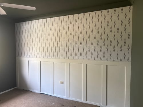 Customer photo review of Ikat Classic B&W Wallpaper