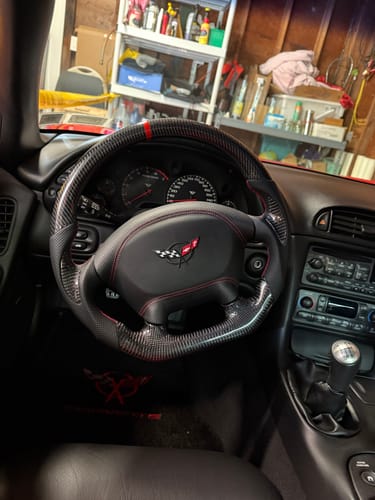 Customer photo review of [Customizable] Custom Airbag Cover Replacement for 1997-2004 Chevrolet Corvette C5 Steering Wheel