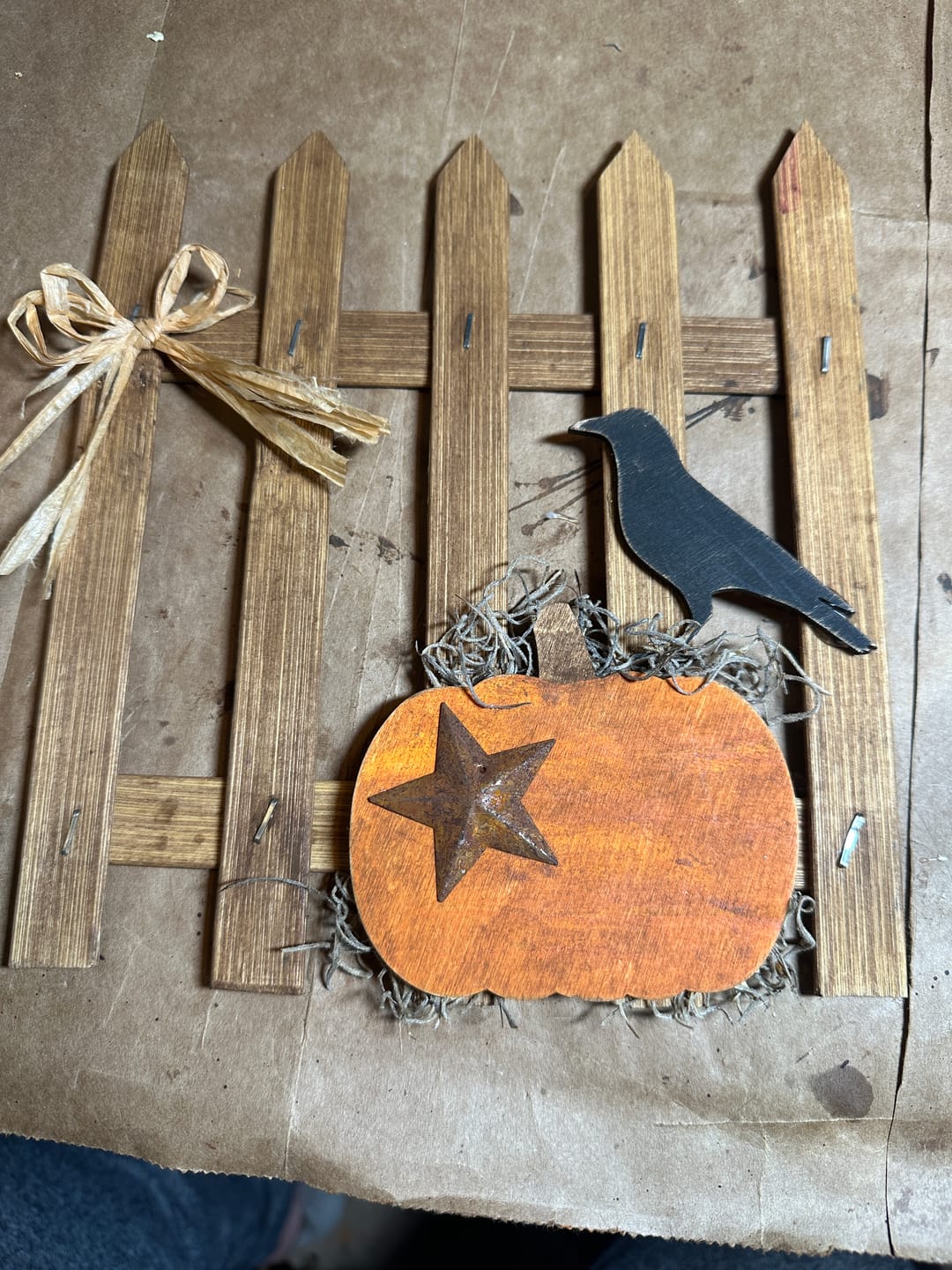 Customer photo review of Unfinished Wood Pumpkin Silhouette - Craft- up to 46" DIY