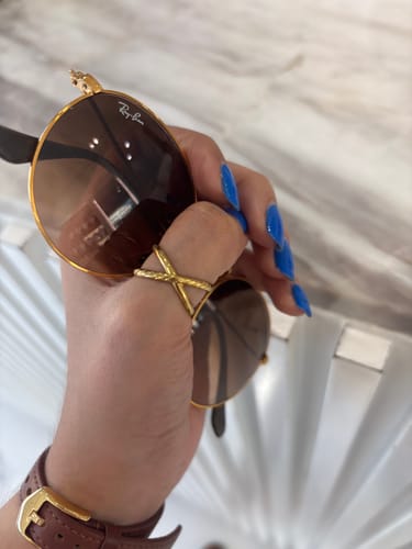 Customer photo review of Anillo Doble Cruzado Trenzado