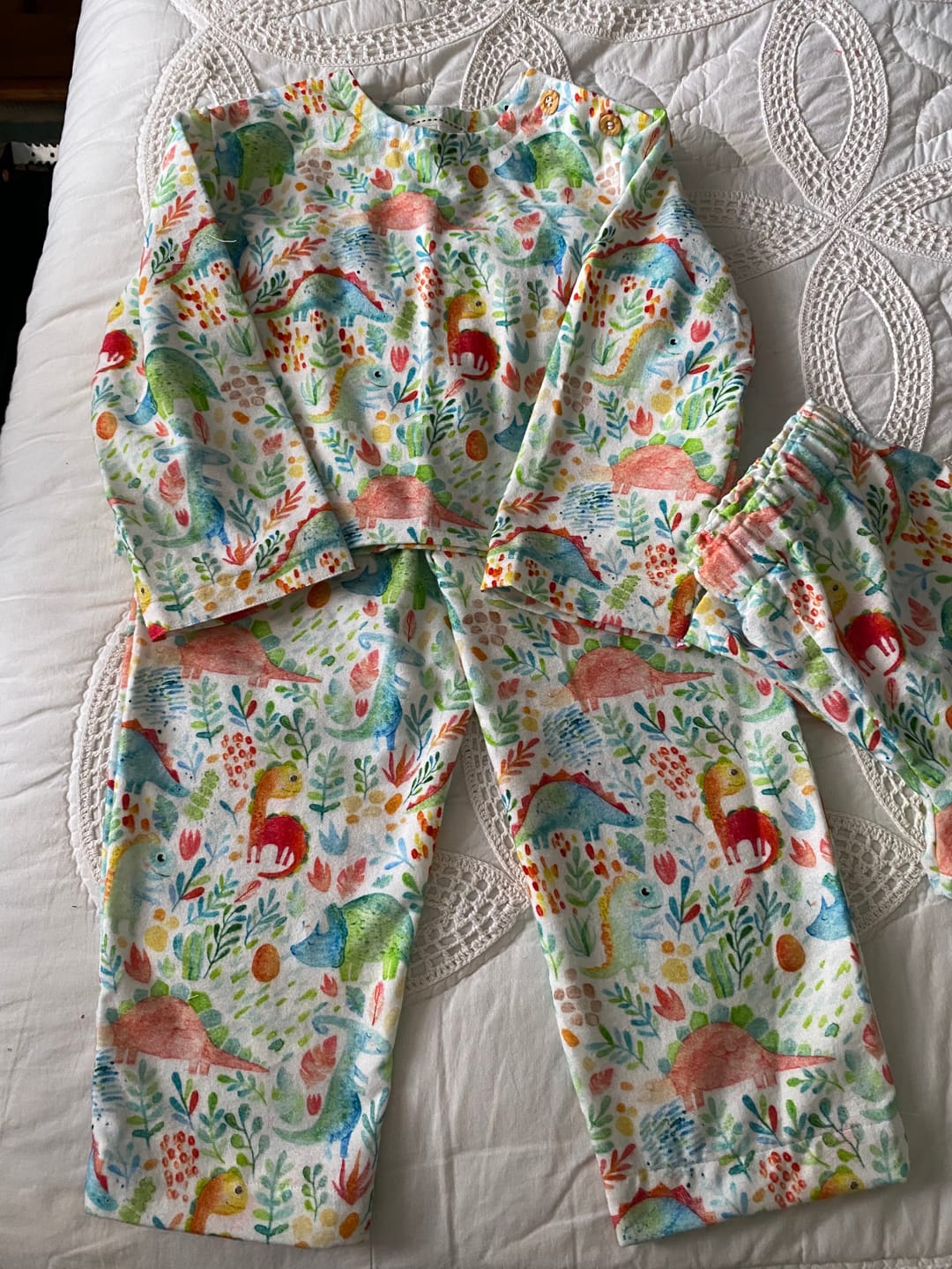 Customer photo review of Vibrant Dinosaurs Brushed Cotton Fabric