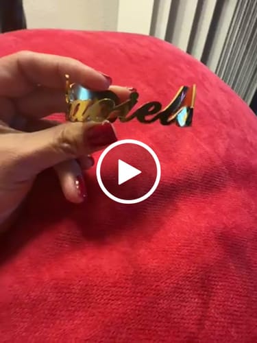 Customer video review of Personalized Name Bangle