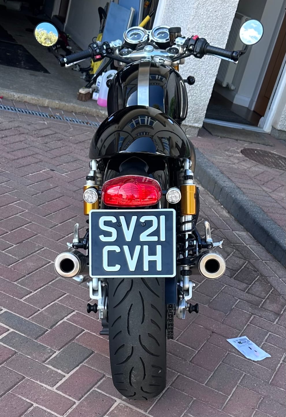 Customer photo review of Classic Metal Pressed 7×5 Motorbike Number Plate