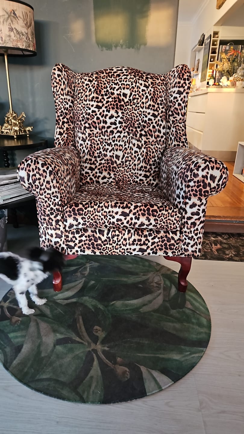 Customer photo review of Printed Velvet Leopard Skin