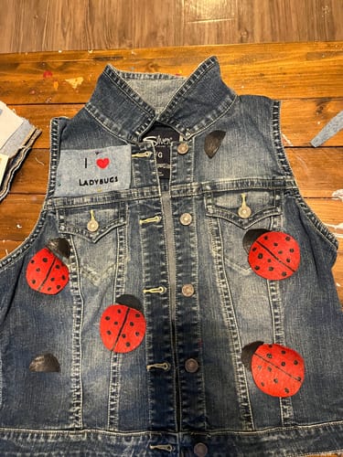 Customer photo review of Wholesale Denim Vests