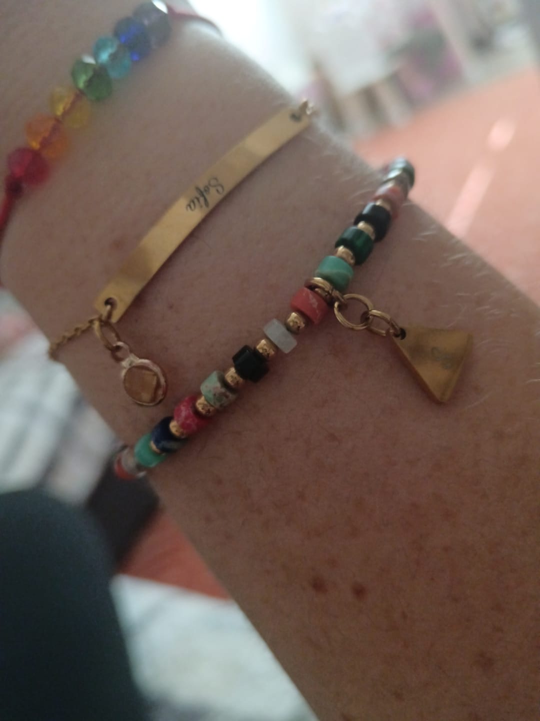 Customer photo review of Bracelet: Name Birthstone