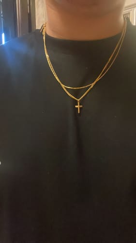 Customer photo review of WIRE CHAIN | 18K Gold