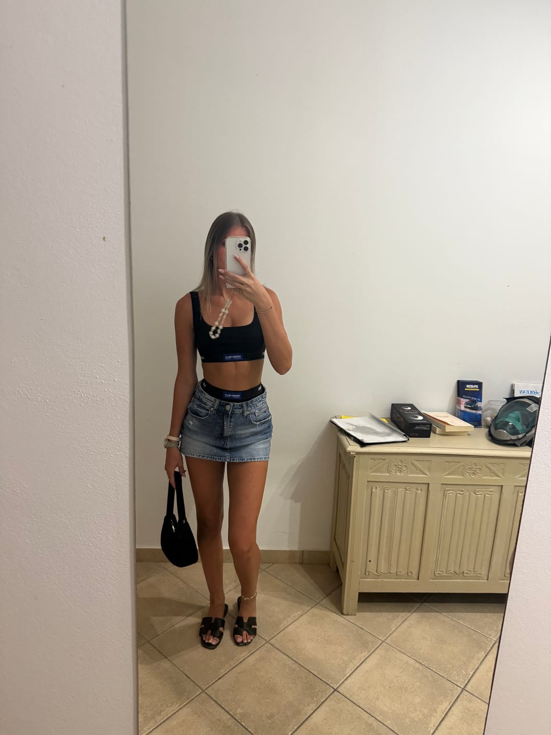 Customer photo review of LABEL BRA TOP BLACK