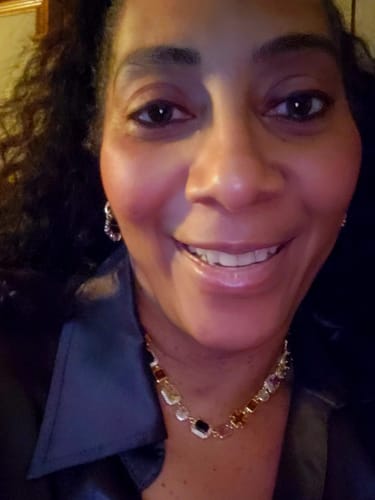 Customer photo review of Solstice Gemstone Necklace Gold