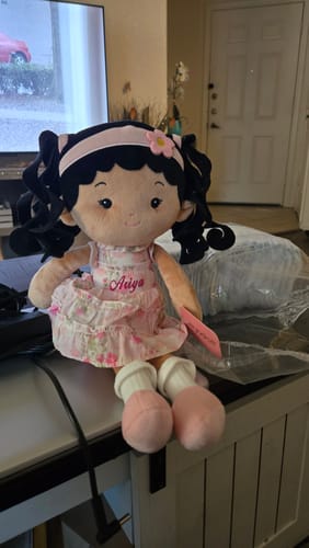 Customer photo review of Leyadoll Soft Plush Personalized Leya Doll, My First Baby Doll