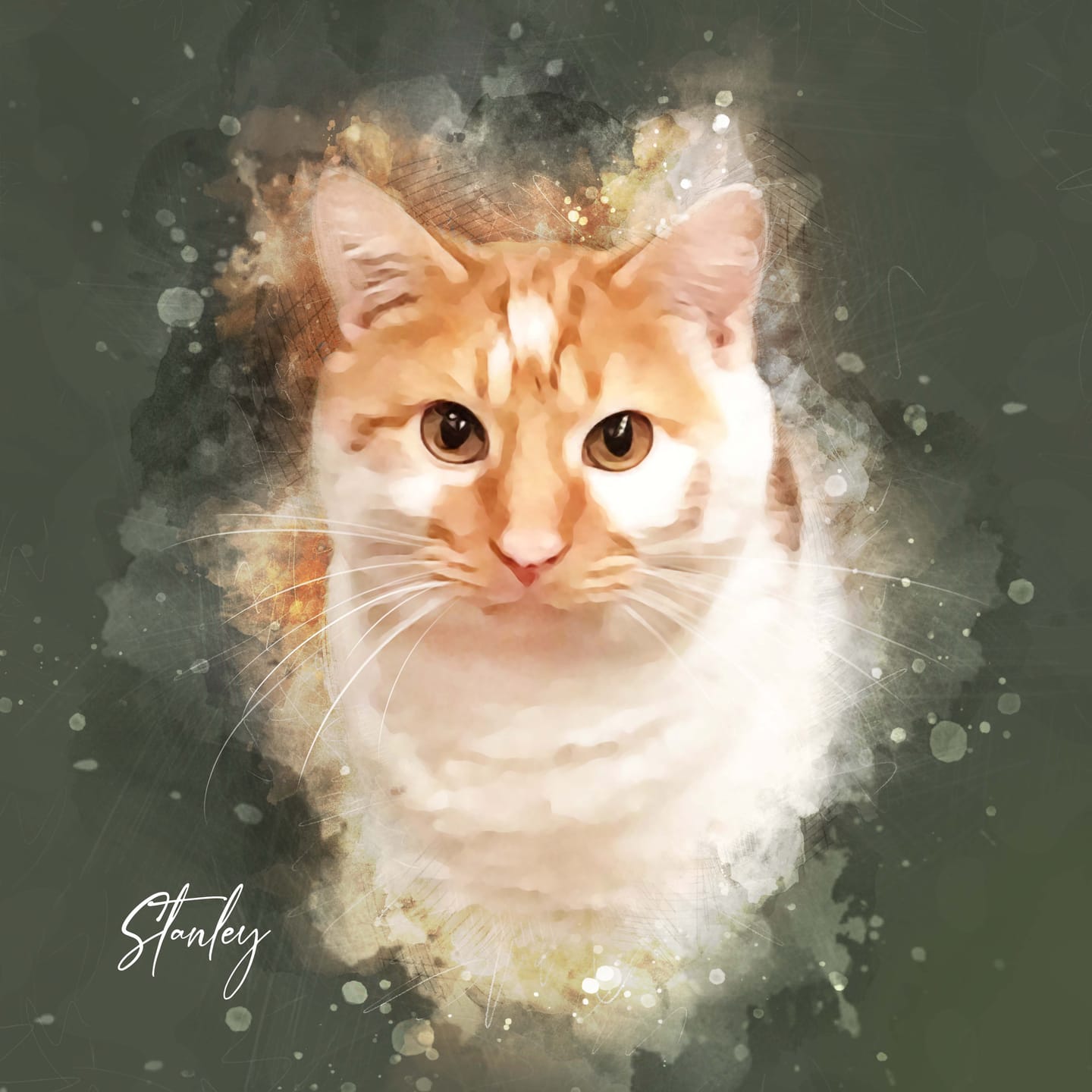 Customer photo review of Custom Watercolor Pet Portrait – Contemporary Neutral Style (CN)