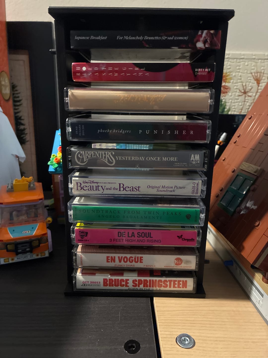 Customer photo review of Modular Cassette Tape Storage Rack for 10 Cassettes