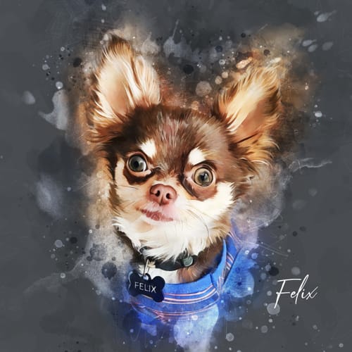 Customer photo review of Custom Watercolor Pet Portrait – Contemporary Neutral Style (CN)