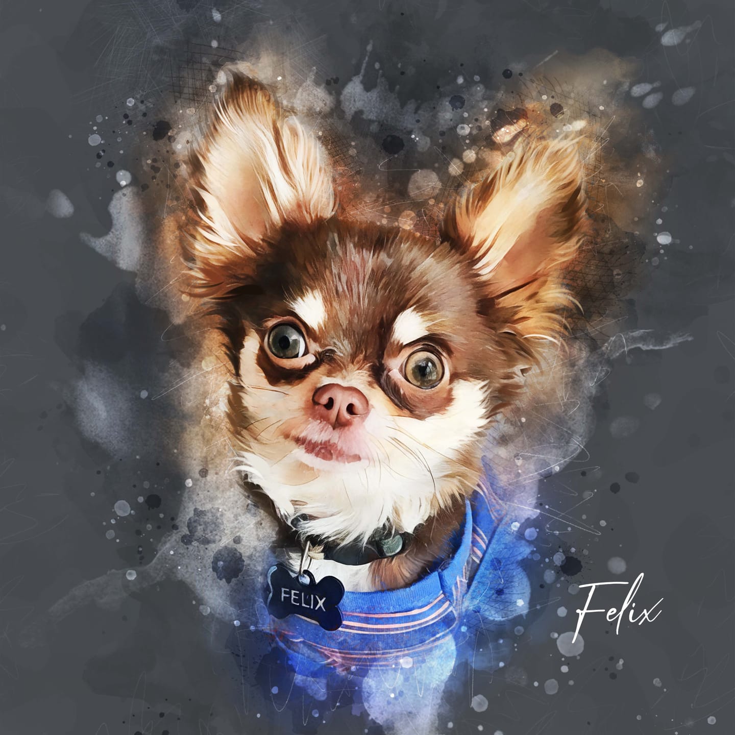Customer photo review of Custom Watercolor Pet Portrait – Contemporary Neutral Style (CN)