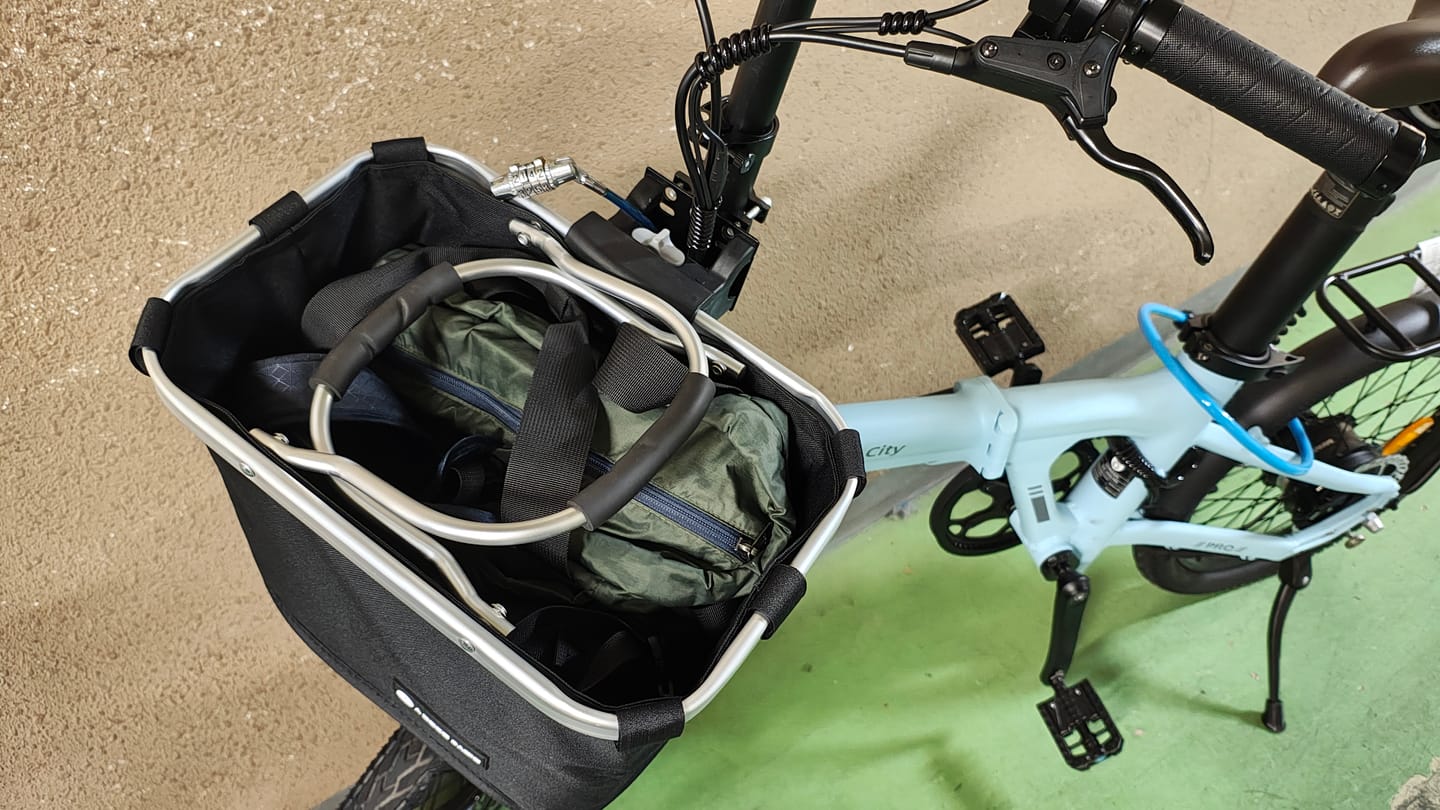Customer photo review of 取り外し可能な折りたたみ式フロントバスケットバッグ【対応モデル：Air 20、Air 20 Pro、Air Carbon、 Air 20 Ultra】