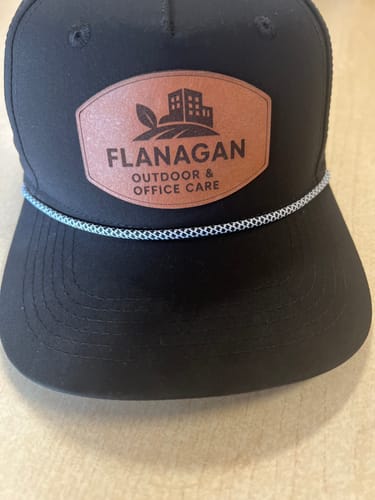Customer photo review of Custom Leather Patch Perforated Structured Rope - Blank Rope Hats Hat