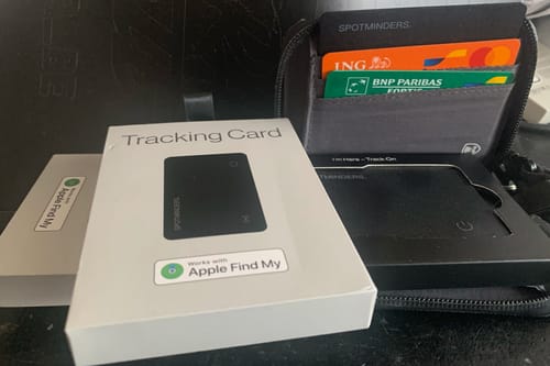 Customer photo review of SPOTMINDERS. Tracking card