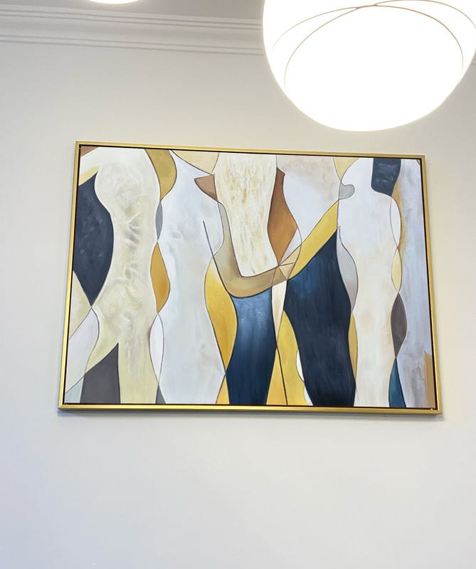 Customer photo review of Abstract People Canvas Art #AE012