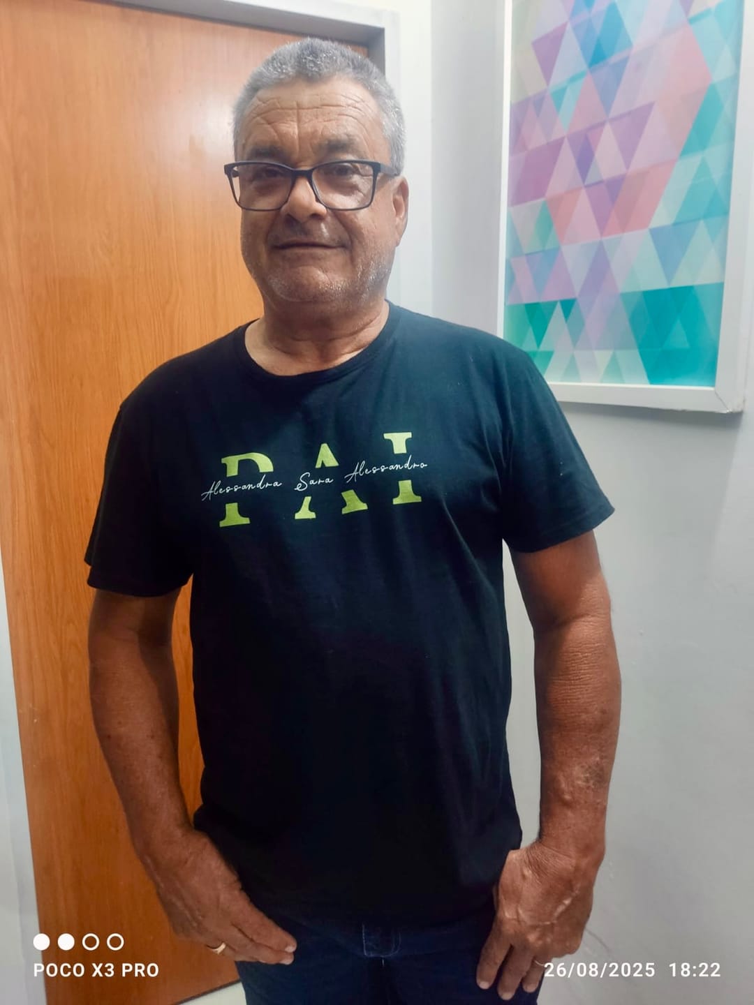 Customer photo review of Camiseta Personalizada MÃE / PAI E FILHOS - Algodão Peruano