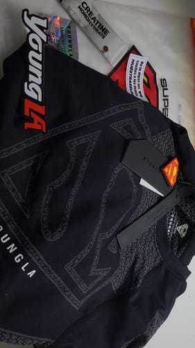 Customer photo review of SUPERMAN COMPRESSION TEES #4117