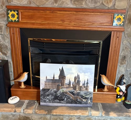 Customer photo review of "Hogwarts Castle" Harry Potter Crystal Art Canvas Kit 40x50cm