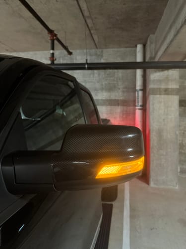 Customer photo review of 2019+ RAM 1500/TRX/RHO Side View Mirror Hard Carbon Fiber Cover