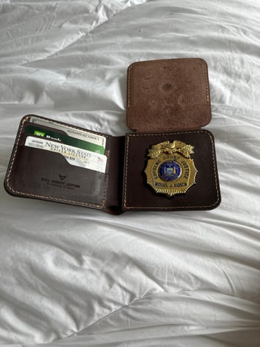 Customer photo review of Badge Bifold Wallet