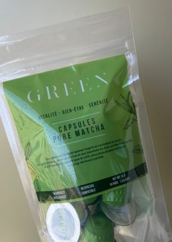 Customer photo review of 3 PAQUETS CAPSULES DE MATCHA
