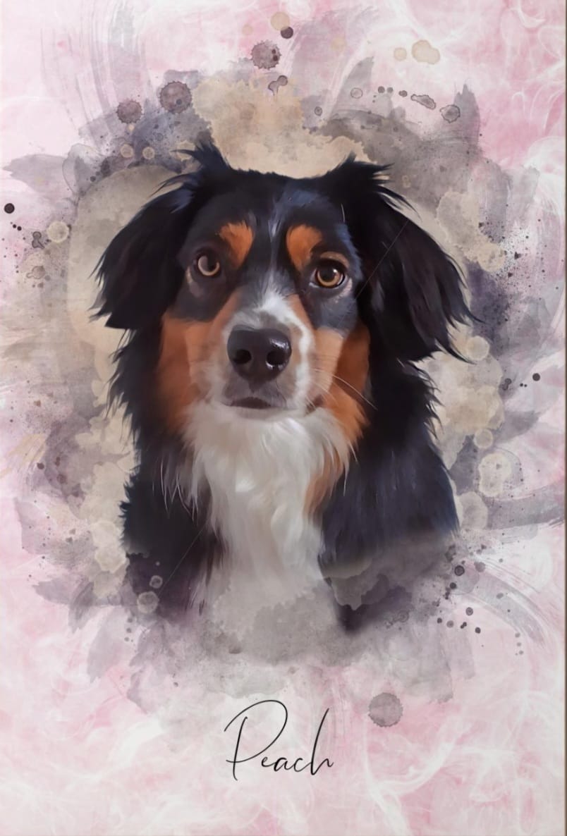 Customer photo review of Dein Hund als Aquarell Tierportrait | Geschenk für Hundebesitzer
