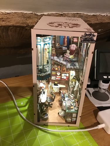 Customer photo review of Sewing Room DIY Wooden Book Nook Shelf Insert