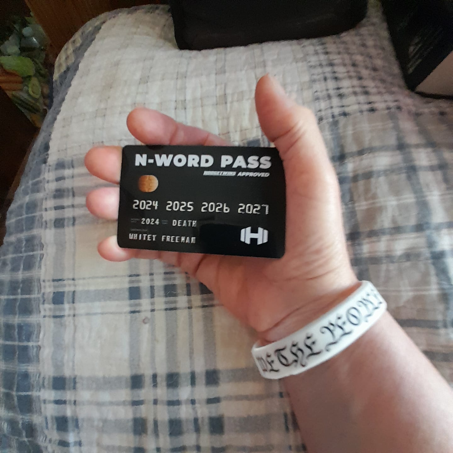 Customer photo review of N-Word Pass Card