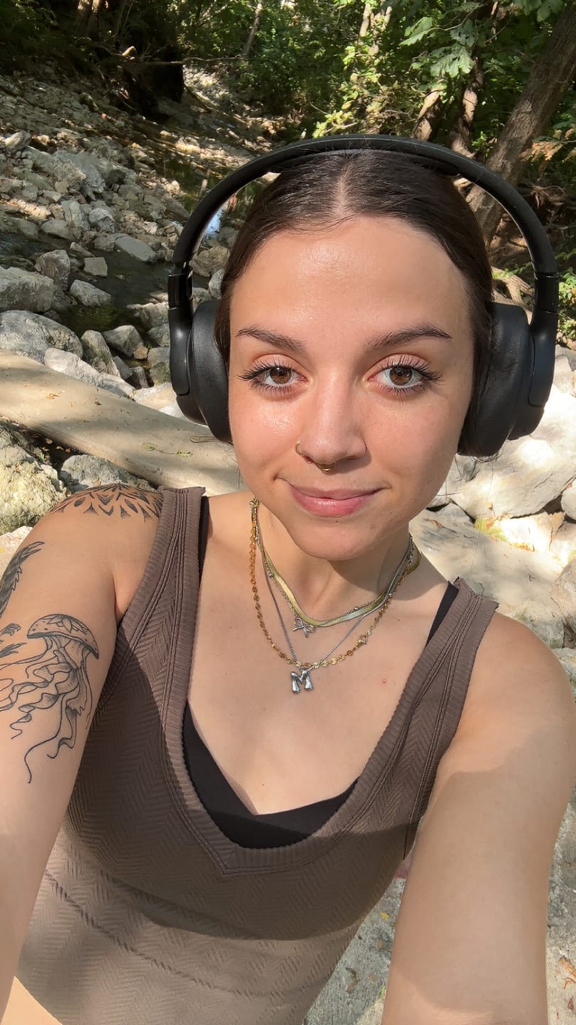 Customer photo review of Bubble Letter Necklace