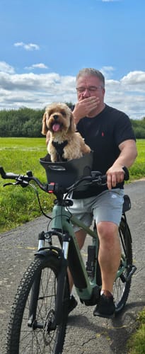 Customer photo review of Kvisp Dog Bike Carrier