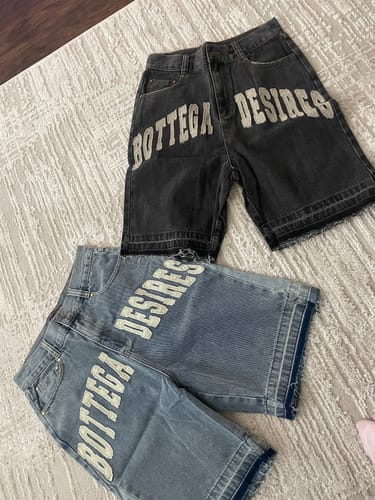 Customer photo review of Bottega Desires Denim Shorts Black