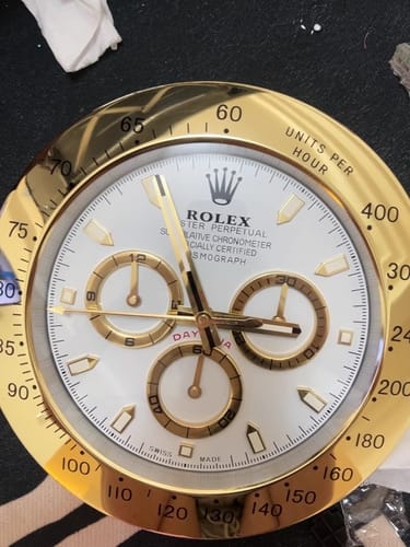 Customer photo review of Daytona Wall Clock - Gold White