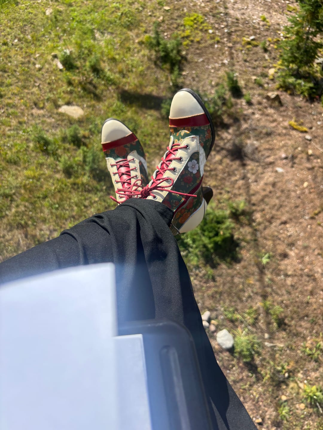 Customer photo review of Autumn Garden Floral Ankle Boots