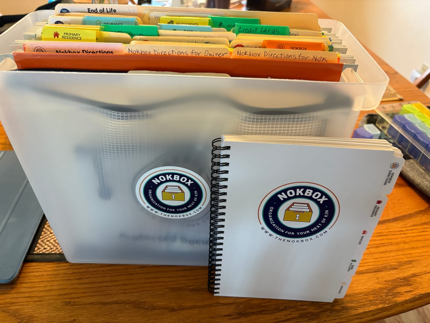 Customer photo review of The Nokbox Companion Password Book