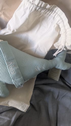 Customer photo review of Chupetero piqué menta