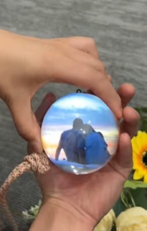 Customer photo review of Personalized Crystal Ball