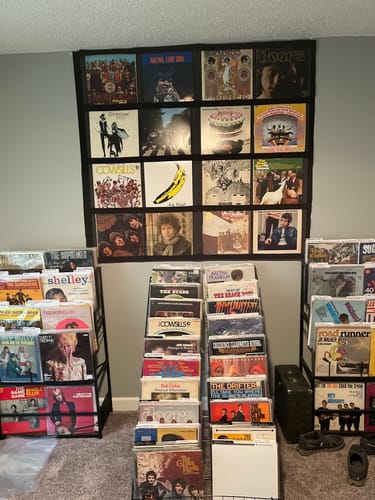 Customer photo review of 12" Vinyl Record Display Frame - LP Wall Storage