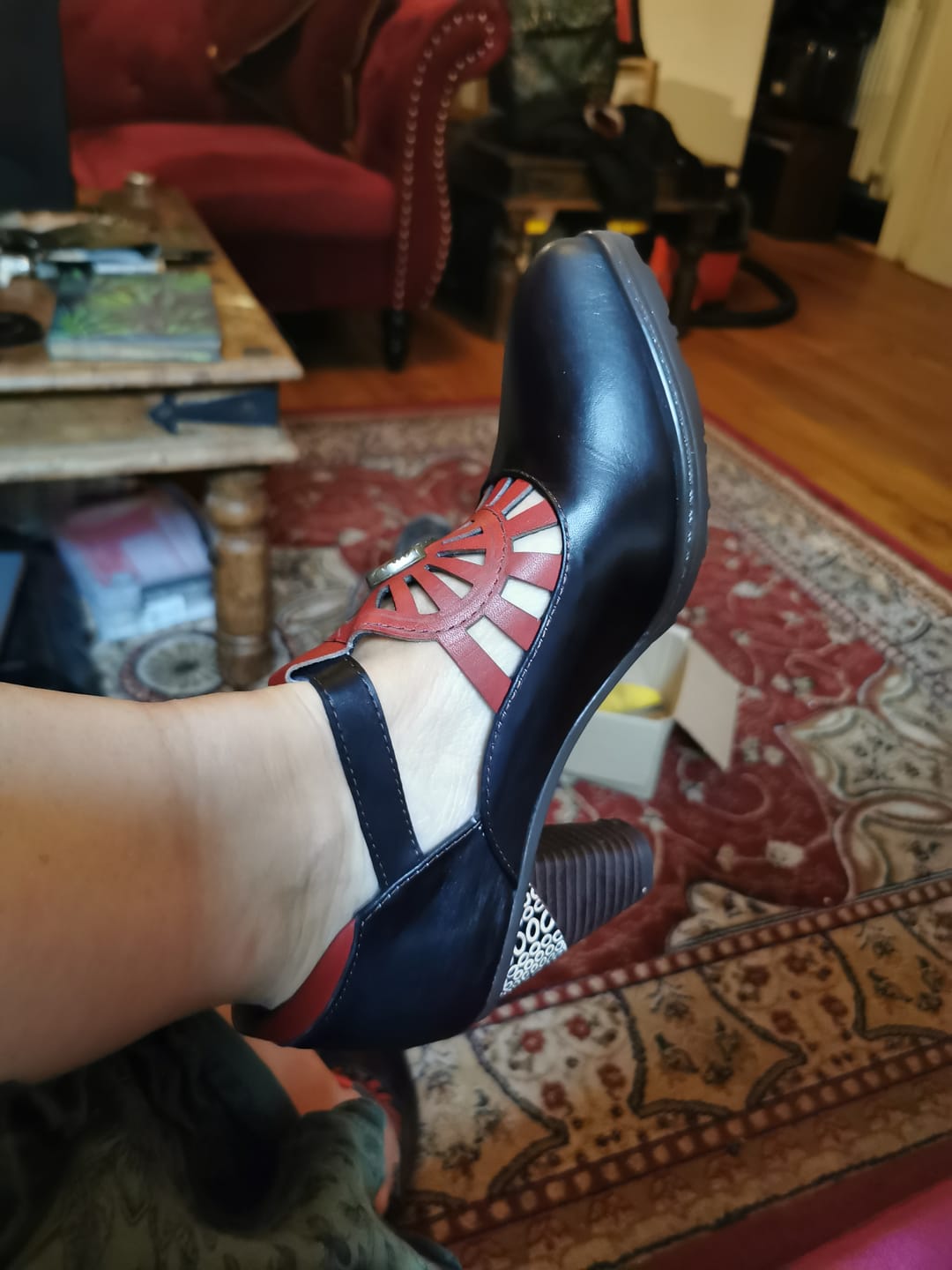 Customer photo review of Retro Leather Grace Adjustable Belt Pumps