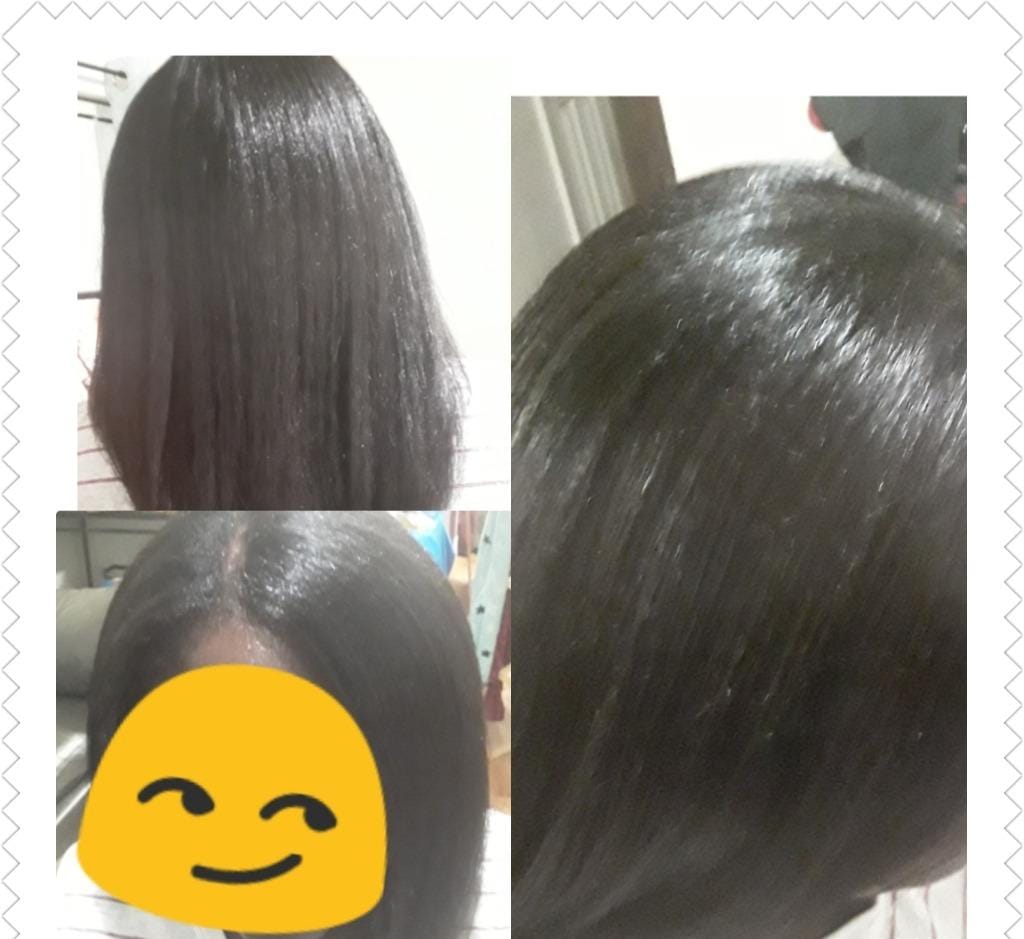 Customer photo review of KERAGEN Brazilian Keratin Smoothing Treatment Formaldehyde-Free Blowout Straightening System