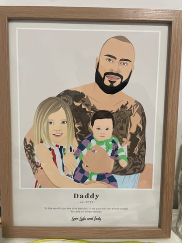 Customer photo review of Personalised Dad Poster