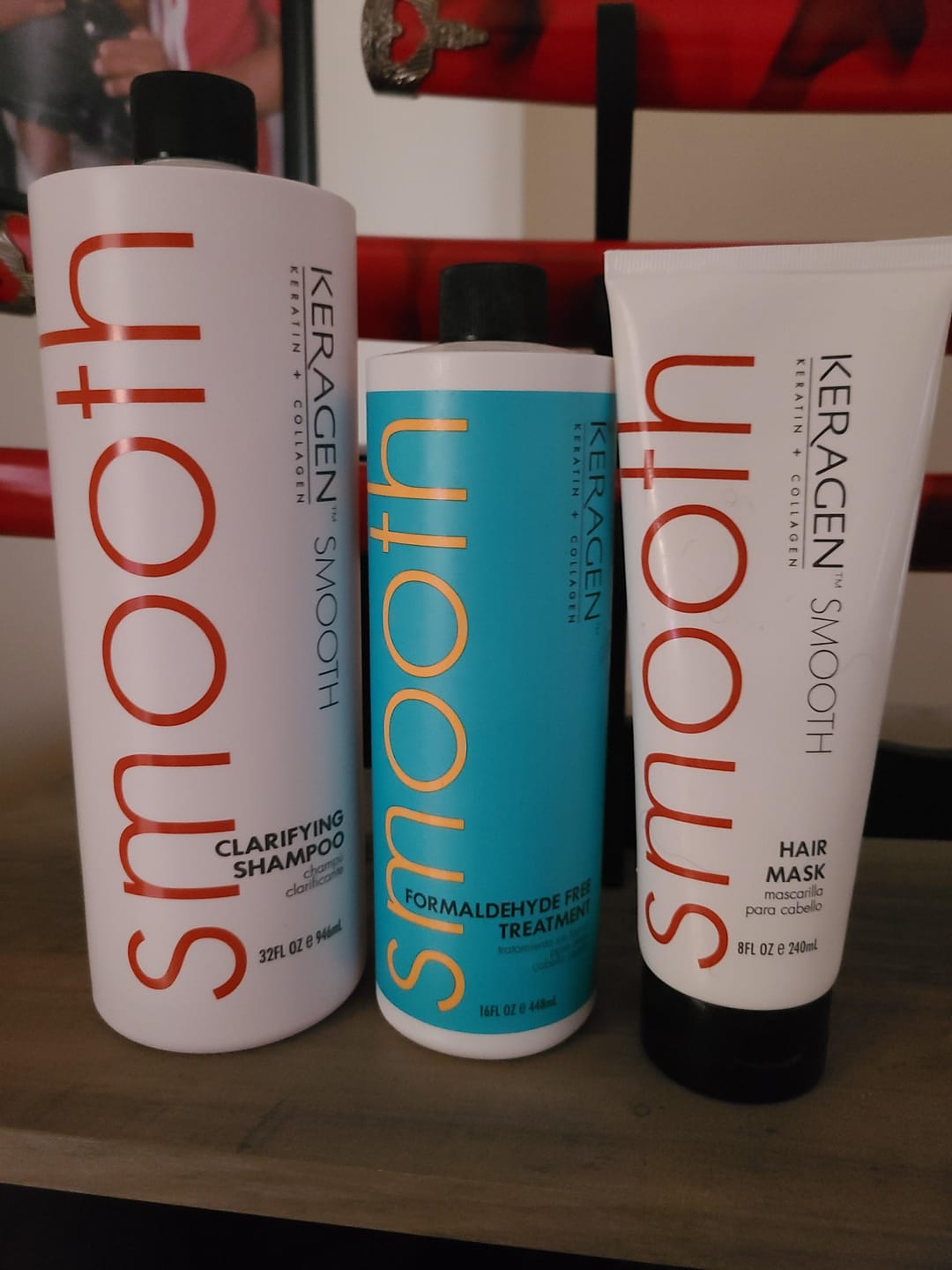 Customer photo review of KERAGEN Brazilian Keratin Smoothing Treatment Formaldehyde-Free Blowout Straightening System