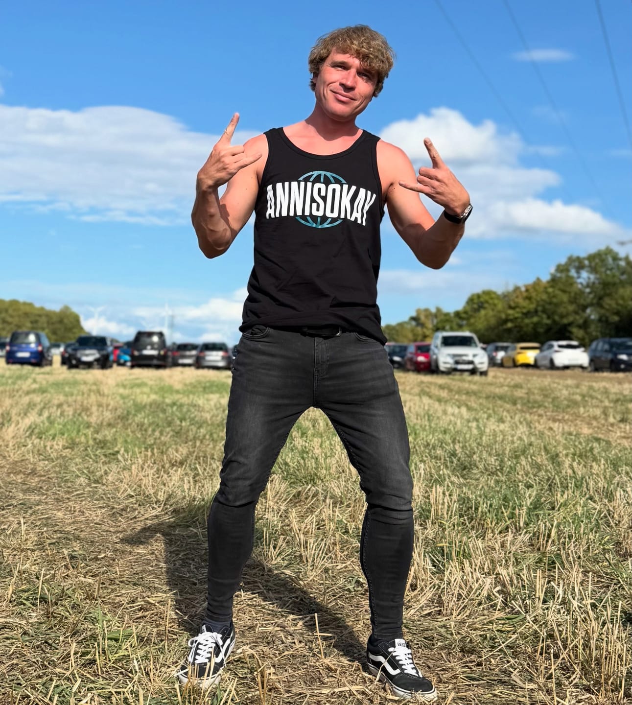 Customer photo review of Spray on Jeans - Dark Grey